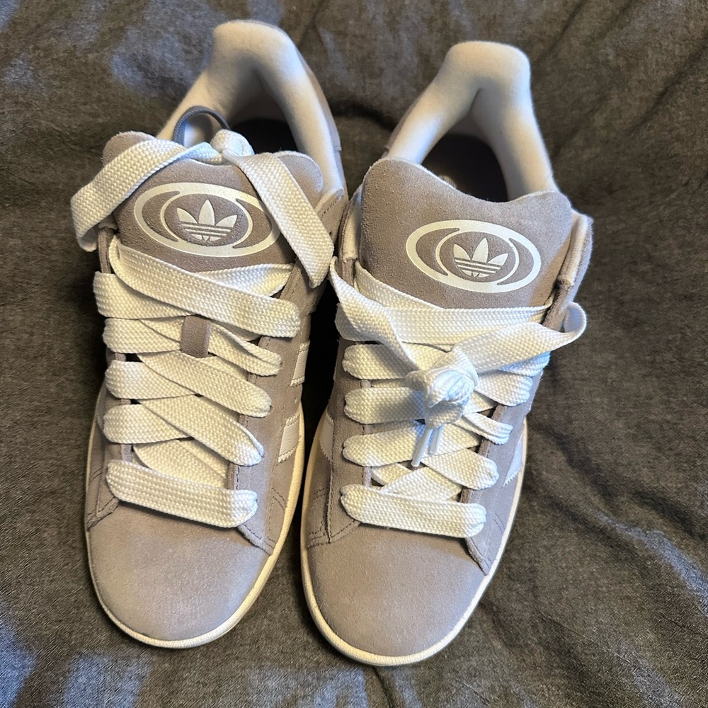 Adidas Classic Gray and White Sneakers